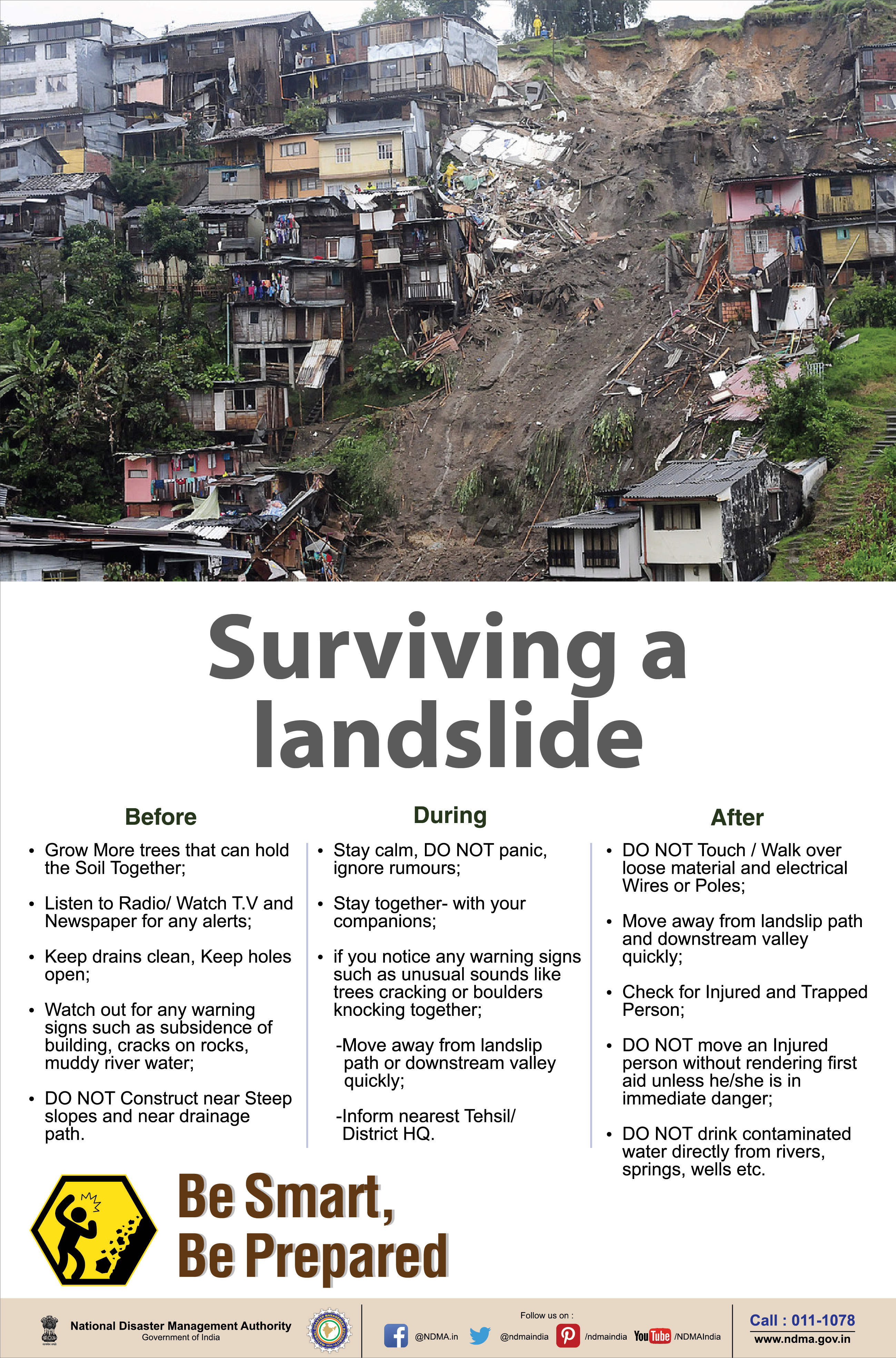 What to do before, during and after a landslide?